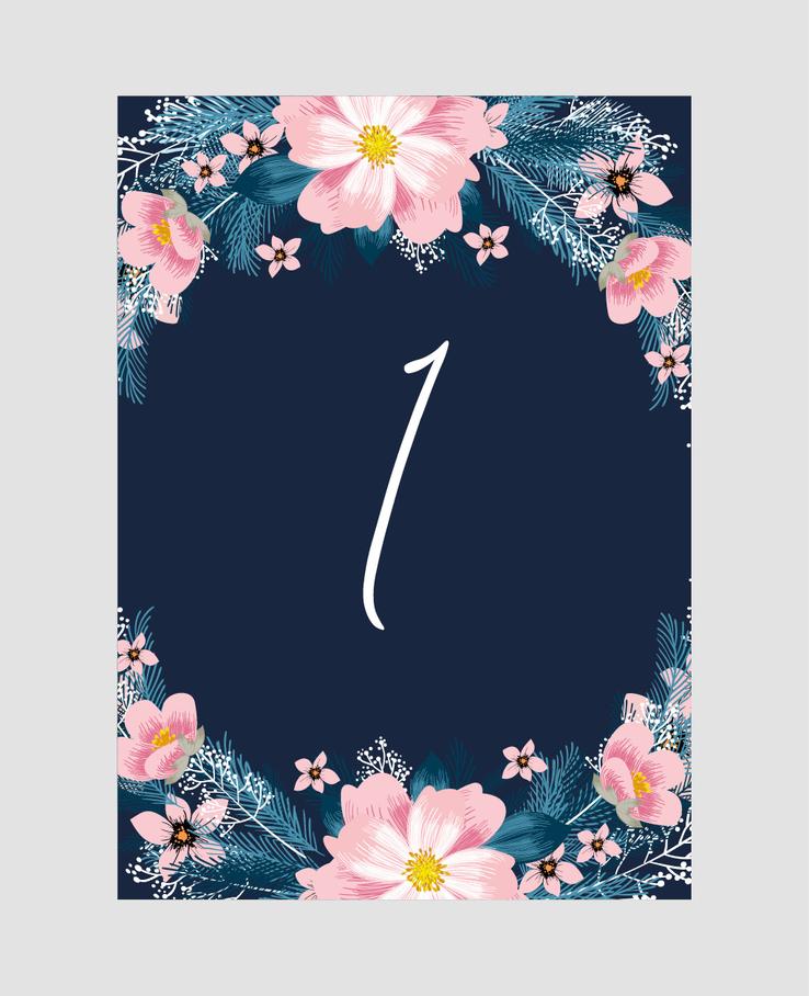 Forever Blooming table number