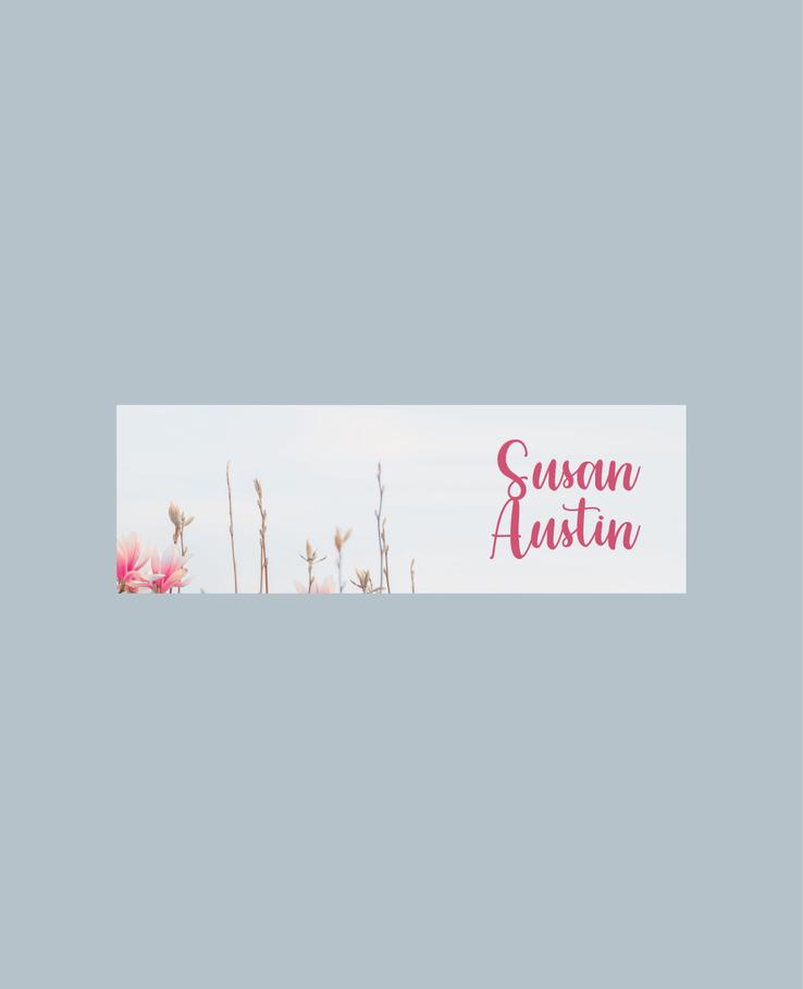 Spring Flowers table name card