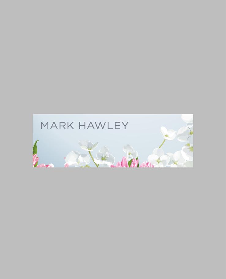 Painted Floral stationery name card