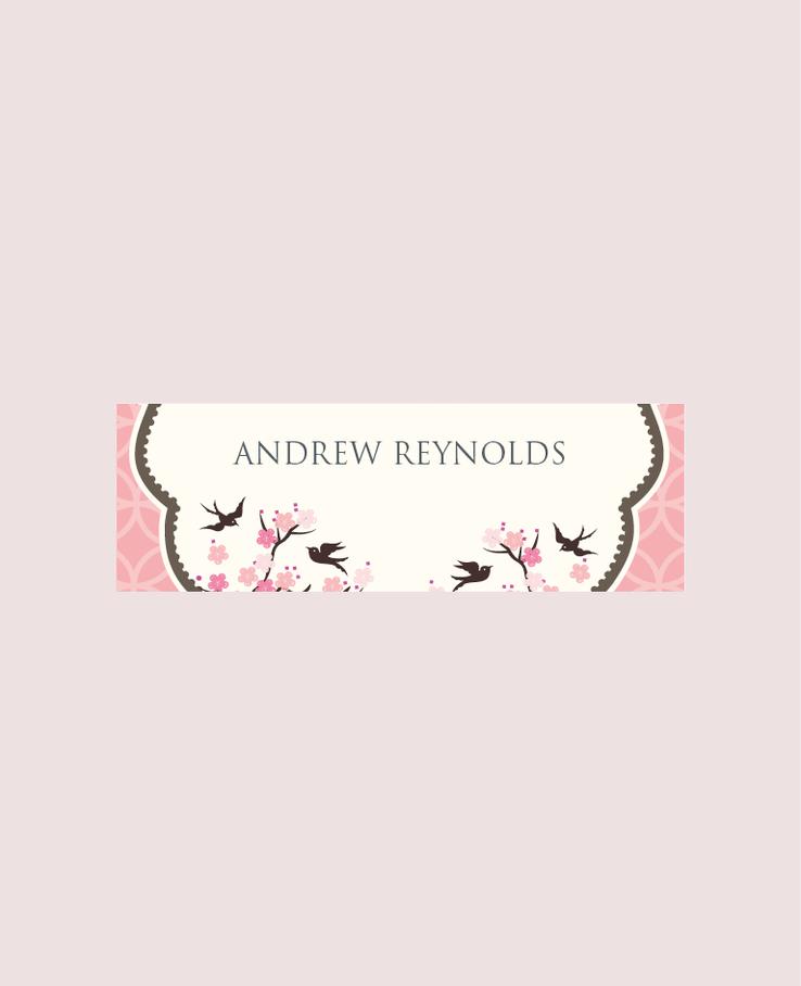 Vintage Swallows Wedding Stationery Placename