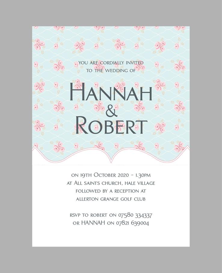 Floral Vintage stationery invitation