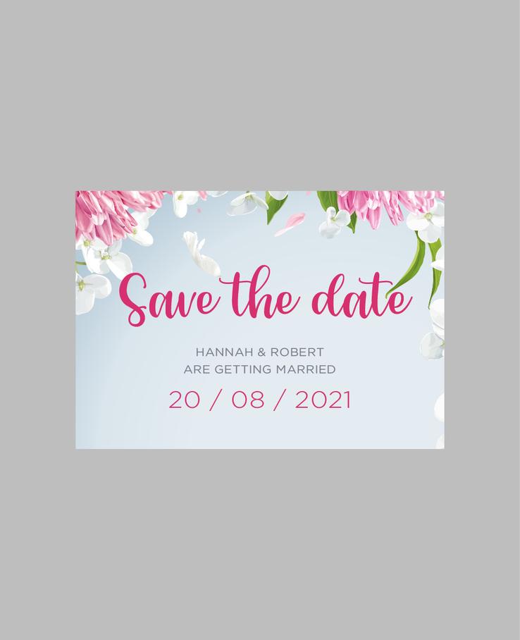 Painted Floral stationery save the date
