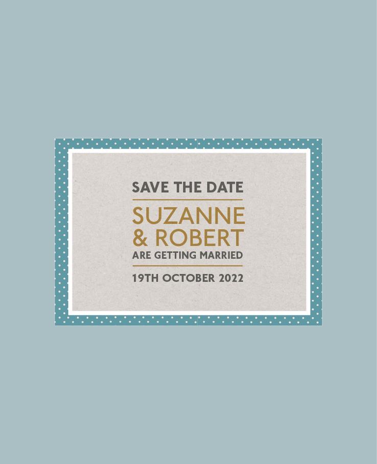 Dotty Vintage wedding save the date