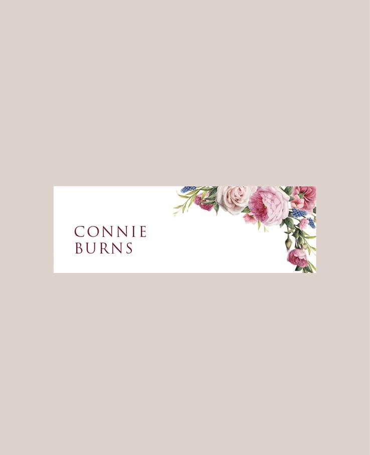 Watercolour Roses Wedding Stationery Placename