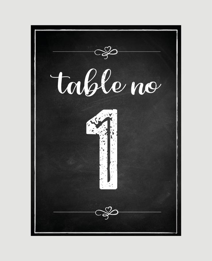 Making Memories table number