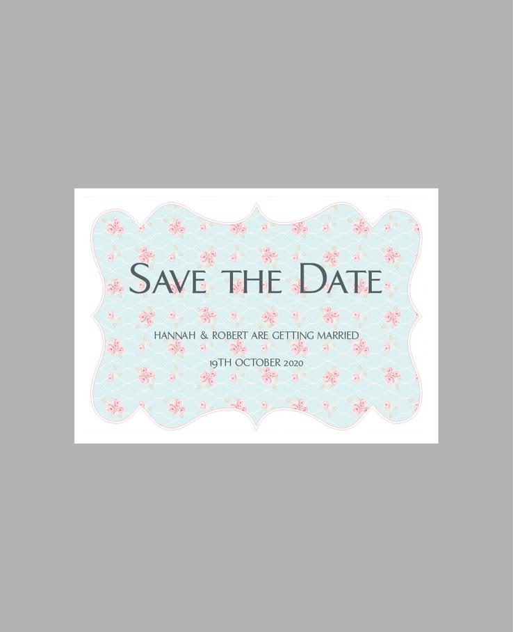 Floral Vintage stationery save the date