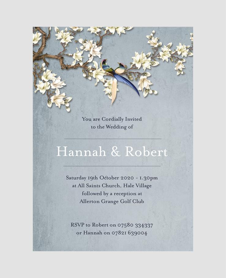 Whispering Willow wedding invitation