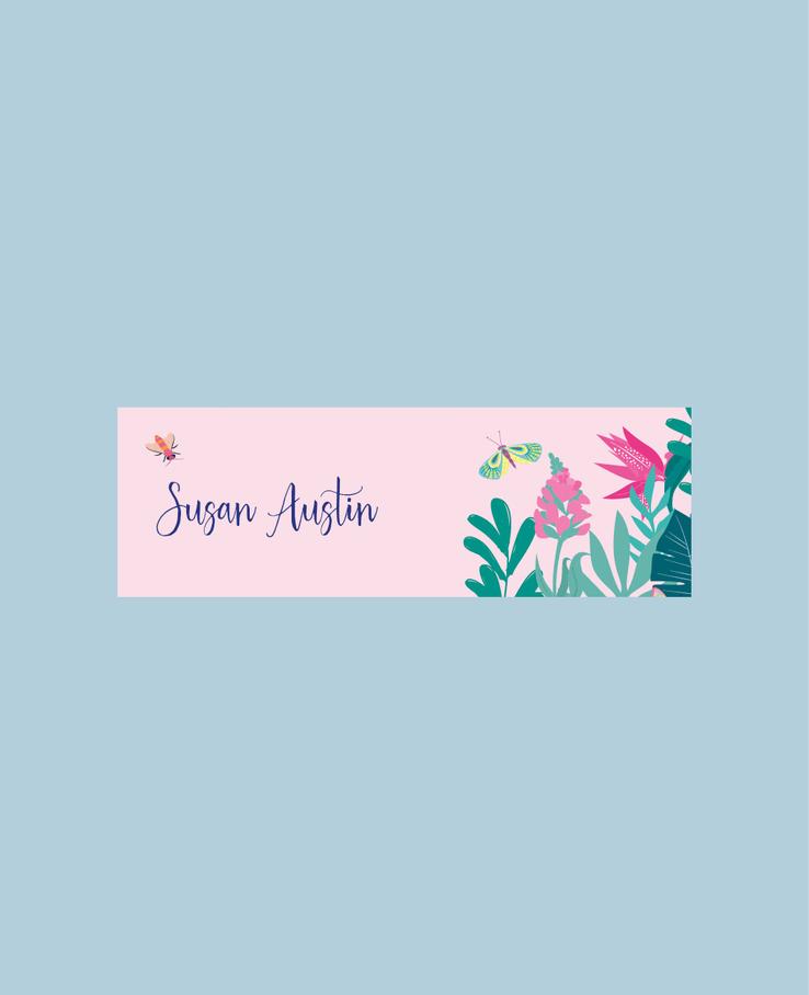 Exotic Foliage stationery name place card